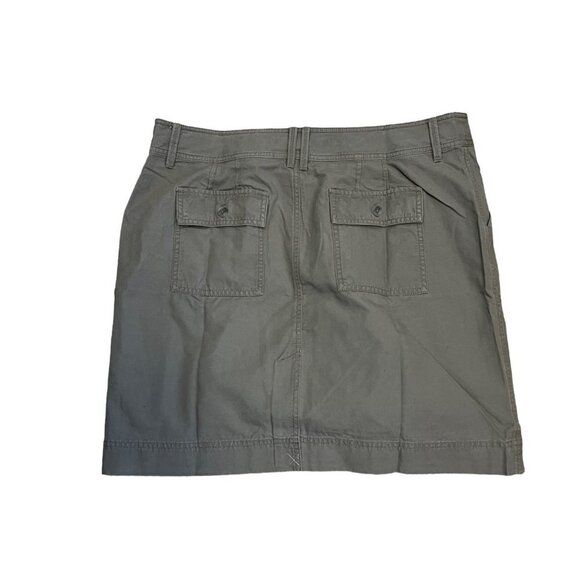 LOFT Olive Green Khaki Cotton Casual‎ Cargo Skirt NWT Size 16 - Picture 2 of 7